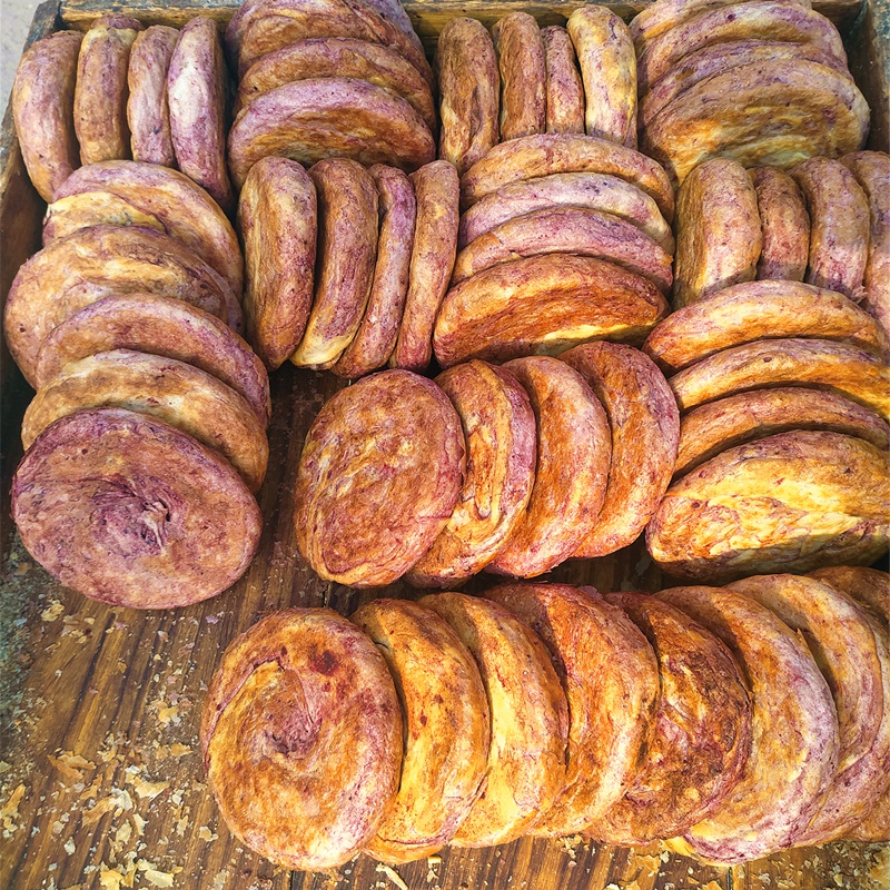 虎钢馋紫薯油酥火烧山东特产莱芜传统烧饼香酥五香泰安范镇纯手工发