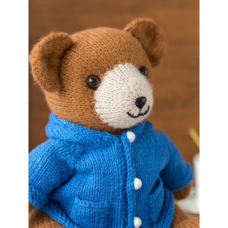 玩偶手工diy棒针编织毛线团棉线材料包鑌 (派丁顿小熊)材料包不含工具