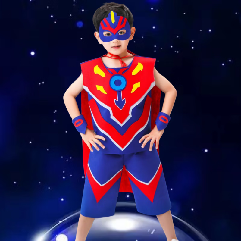 蓝色 奥特曼 披风 手腕 面具 100cm