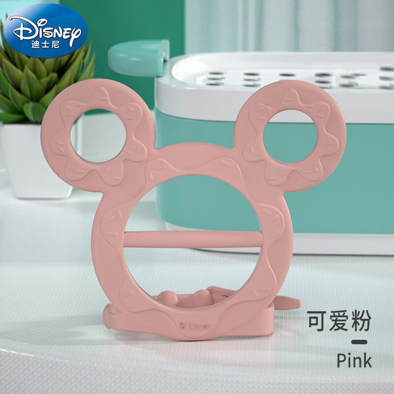 迪士尼（Disney）甜甜圈牙胶婴儿牙胶玩具可水煮软咬咬宝宝0-6-12个月硅胶 可爱粉