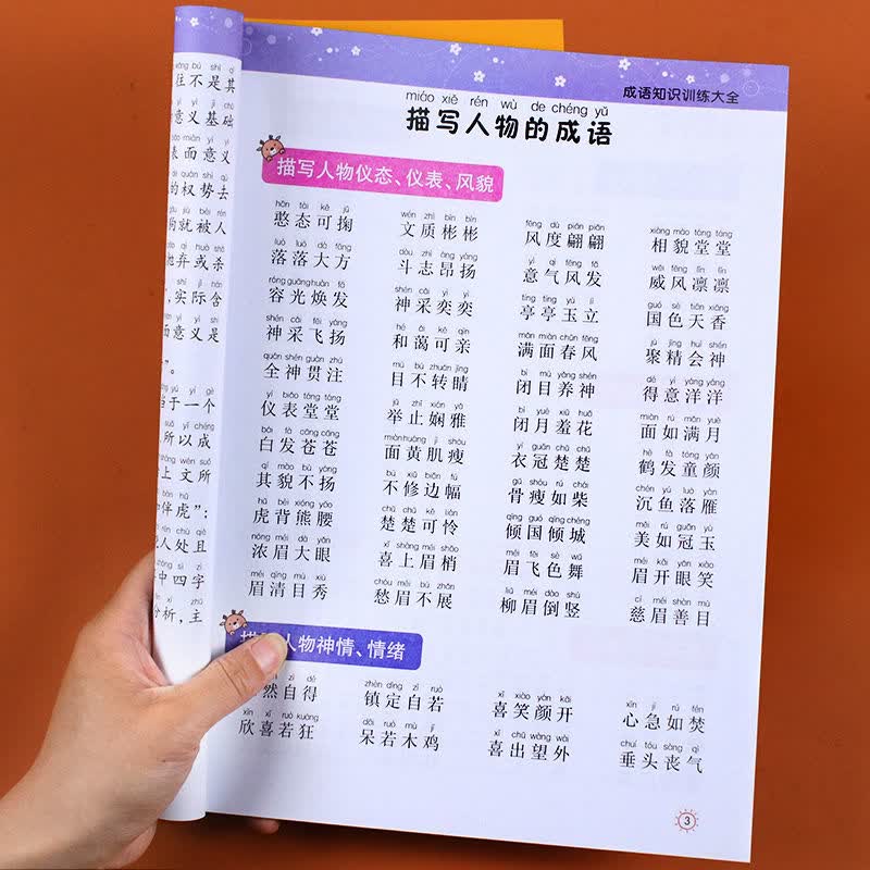 小学生成语大全专项训练人教版成语积累本2-3-4-5年级词语成语大全小学成语练习知识点ABACAAB