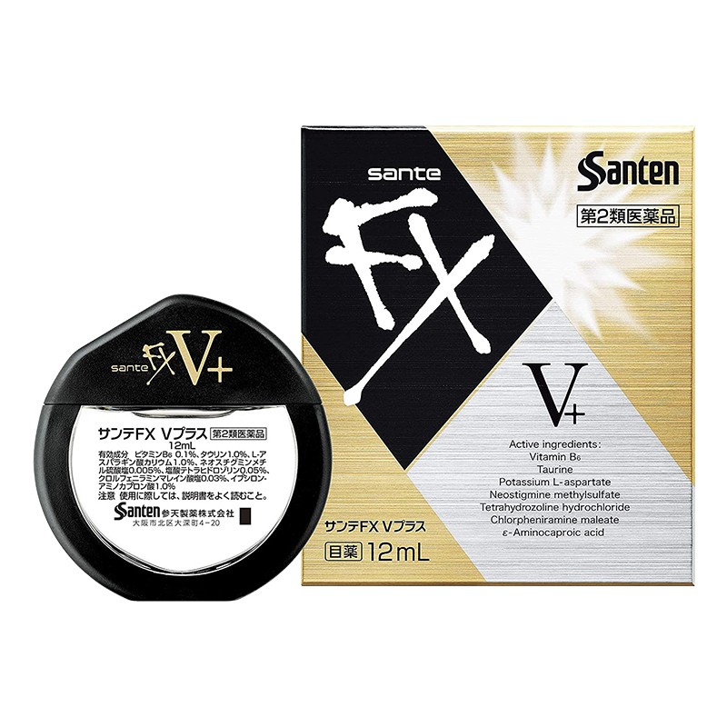 品质卓越的海外五官用药-参天（santen-fx）FX金色眼药水滴眼液原装缓解眼疲劳12ml日本进口