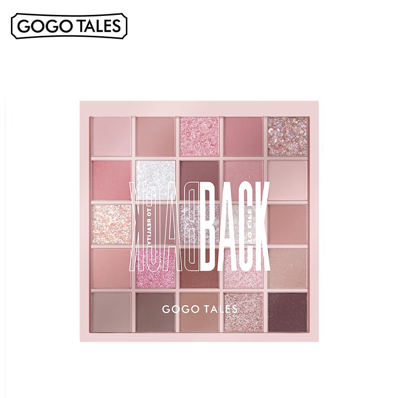 戈戈舞(GOGOTALES)玩转色彩25色眼影盘 初学者珠光哑光大地多色男女防水易上色不飞粉 201#烟紫玫瑰芋泥盘