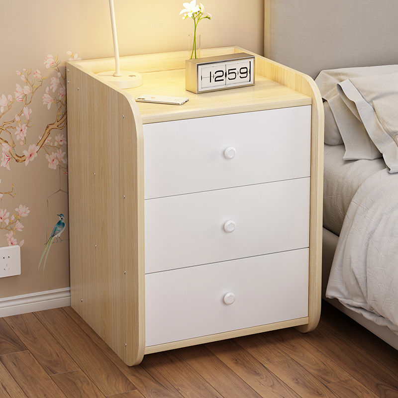 木匠印记床头柜卧室现代简约小户型床边柜经济型收纳储物柜仿实木小