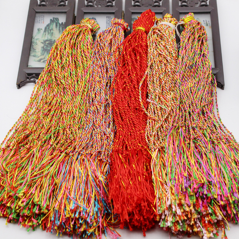 端午节五彩线铃铛手链编绳民族风手工编织男女款本命年红绳 随机五