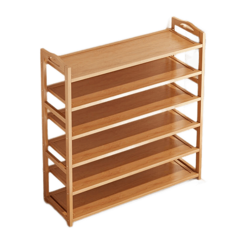 济帆鞋架简易折叠楠竹鞋架子门口玄关储物架家用室内经济型鞋柜多功能收纳架宿舍小型多层多肉置物架 【加固加厚款】三层80CM