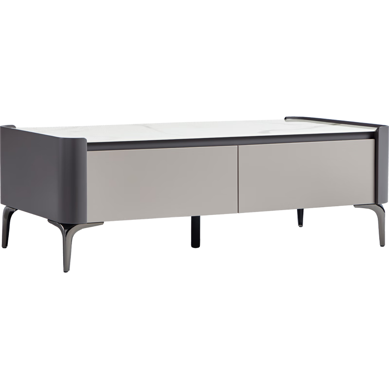 林氏家居意式轻奢岩板茶几客厅家用简约茶桌2023新款SJ1L 【灰色】SJ1L-A1.2m茶几实付679.01元