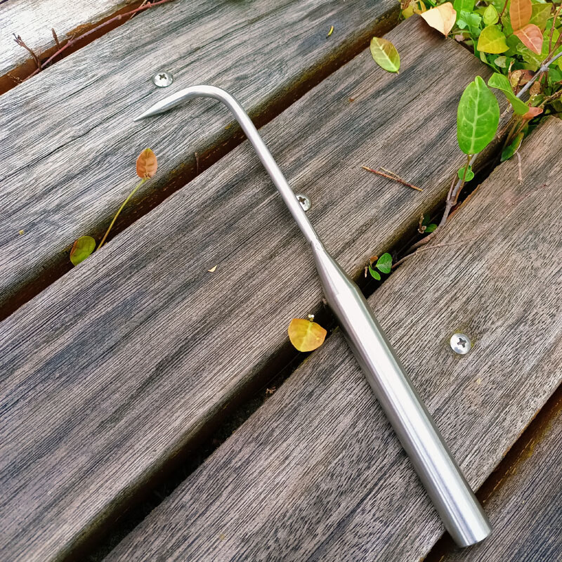 家用园艺工具铲子平土挖土清理花盆单勾不锈钢实心阳台结实新款 单勾