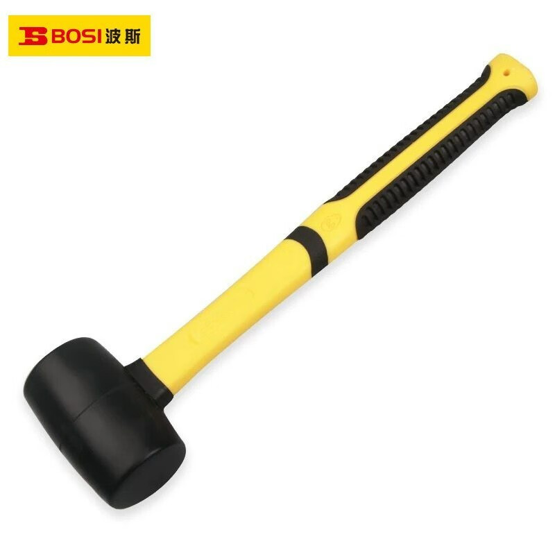 波斯(bosi)纤维柄橡胶锤橡皮锤胶锤皮锤实心敲打锤瓷砖拍板地砖拍打板