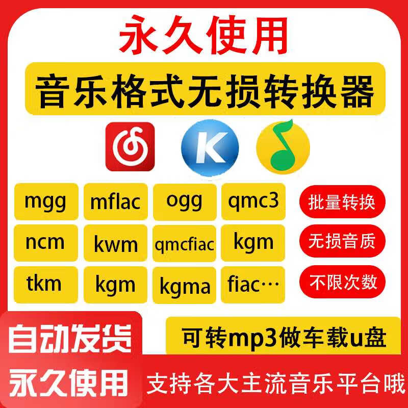 定制音乐转换ncm kgm mgg ogg mflac kgma转mp3歌曲格式转换器软 格式厂 常规视频音频转