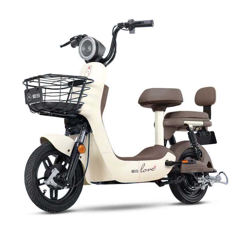 爱玛(aima)电动车新国标长续航男女时尚电动自行车泡泡小熊pro轻便