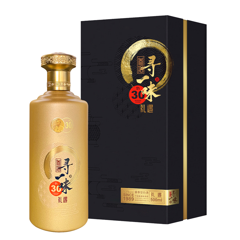叁拾寻一味绵柔礼遇 酱香型坤沙白酒 53度 500ml 1瓶