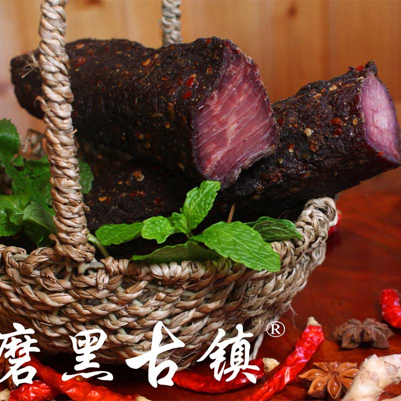 云南普洱土特产农家手工自制磨黑麻辣小黄牛干巴江城风味牛肉干巴 磨