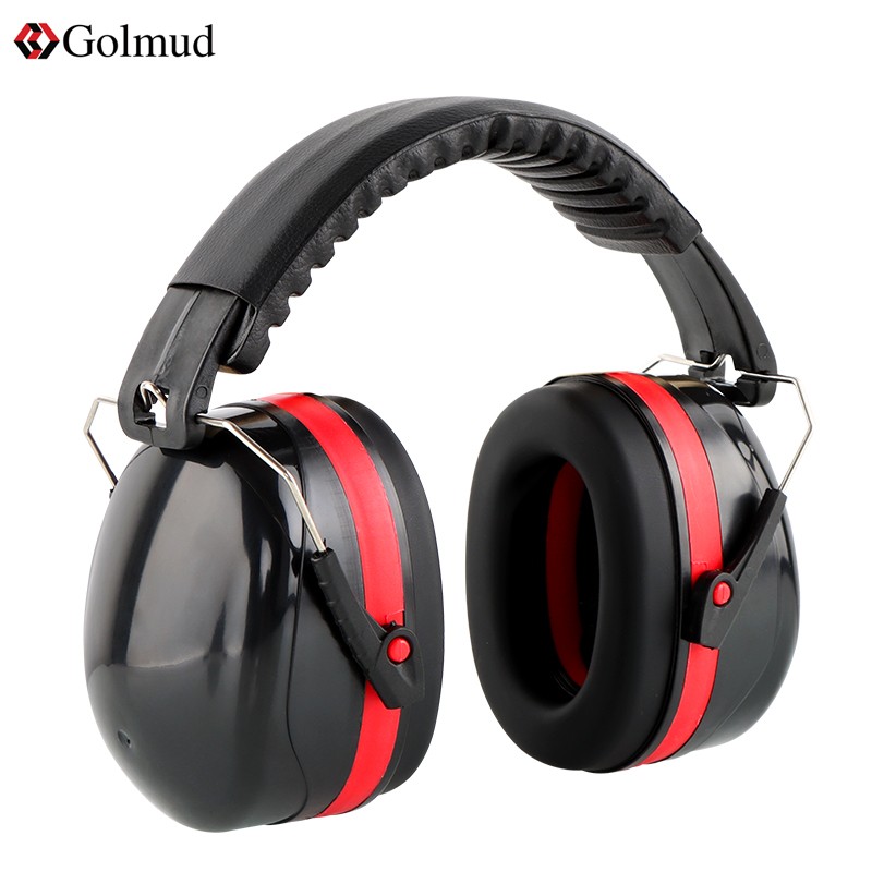 哥尔姆隔音耳罩工业车间工作降噪消音学习防噪音护耳防干扰耳罩 GM1701红色