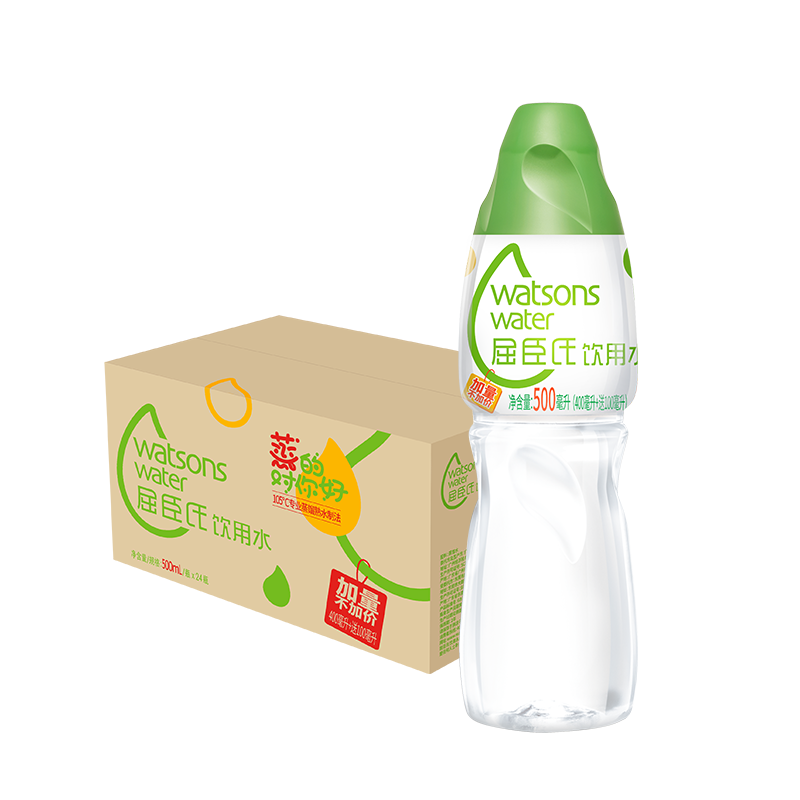 �����ϣ�Watsons������ˮ105����������Ʒ� ����칫 ��ЯСƿ500ml*24ƿ����װ 47.9Ԫ