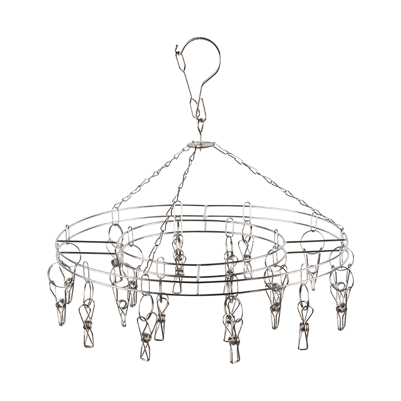 佳佰  衣夹 不锈钢实心内衣袜子多功能防风晾晒架 20夹