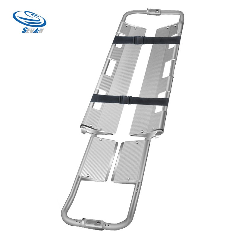 森凡 铝合金铲式担架伸缩折叠 救护车铲入抽离担架 可透x光头部固定器