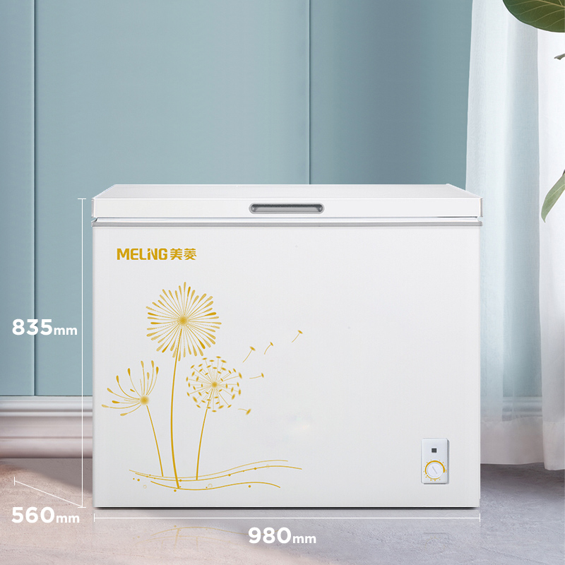 美菱MELING208升家用商用冰柜盐汽水有几箱可以放？