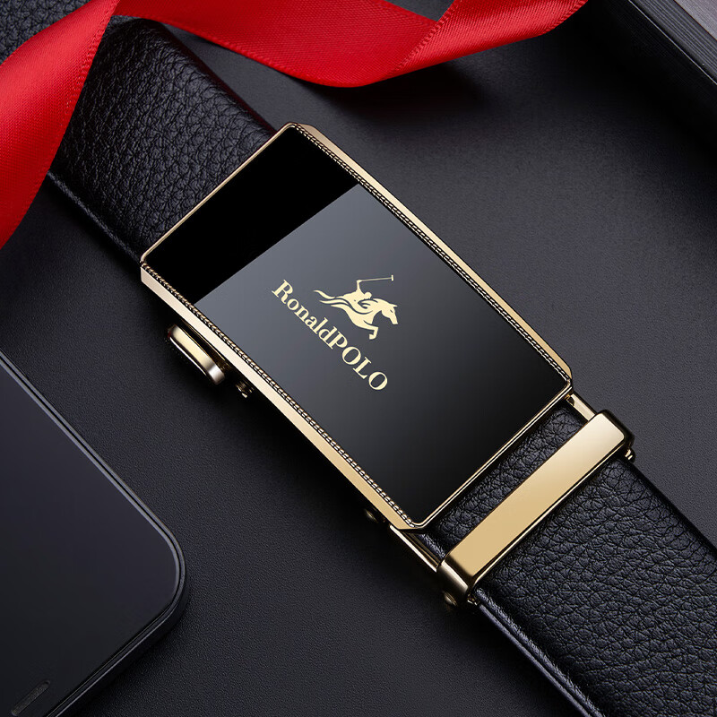 铂士顿保罗皮带男士真皮自动扣腰带商务休闲头层牛皮十大品牌高档裤带送老公 枪色 125cm 其他长度联系在线客服