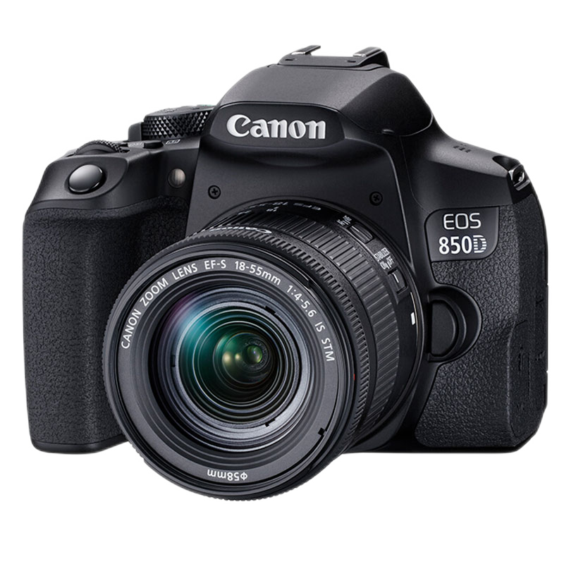 佳能（Canon） EOS 850d数码单反相机 4K高清拍摄旅游 vlog入门高端照相机 850D 18-55 STM+50/1.8 STM双镜头套装 套餐一【含32G卡 相机包 699元电池大礼包