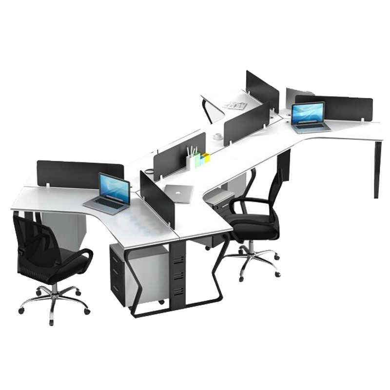 汇鑫亚美 办公桌椅组合现代简约办公家具双人4人员工桌6人屏风办公桌单人工位四人位职员桌 七人位（不含柜椅）