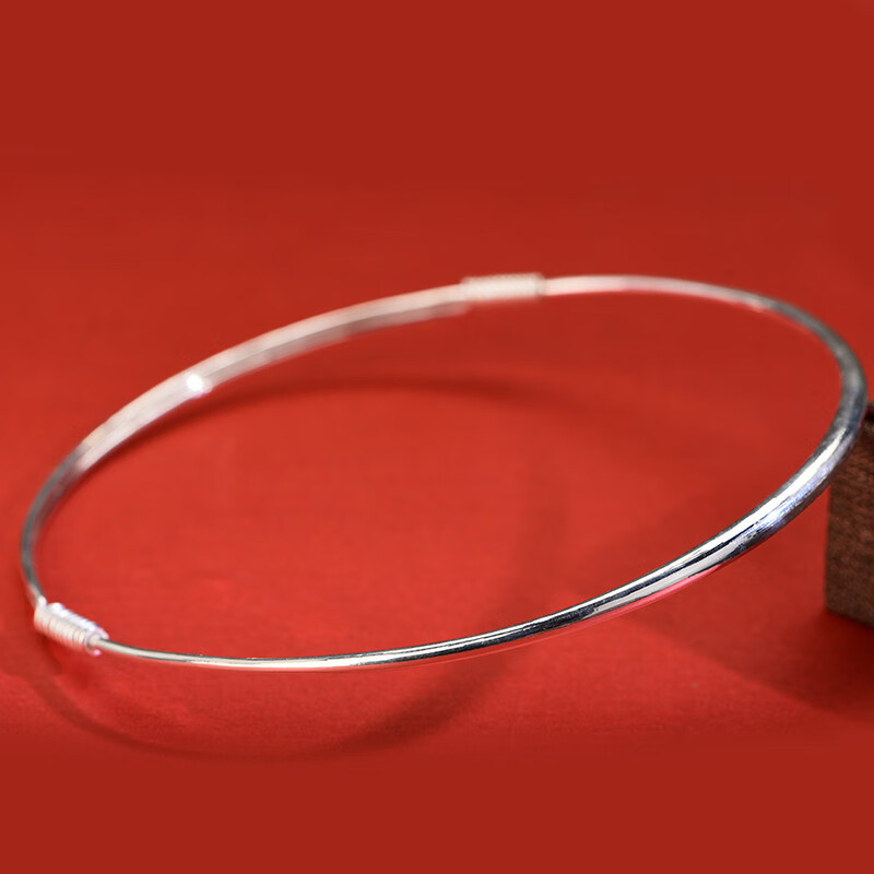 足银999宝宝项圈足银项链儿童银项圈小孩婴儿满月周岁生日礼物 项圈