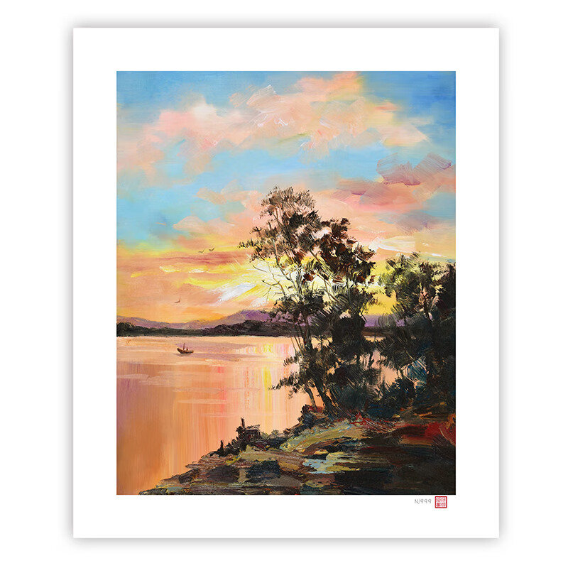 其他品牌艺术家阿良签章款风景版画现代简欧客厅餐厅玄关卧室走廊装饰