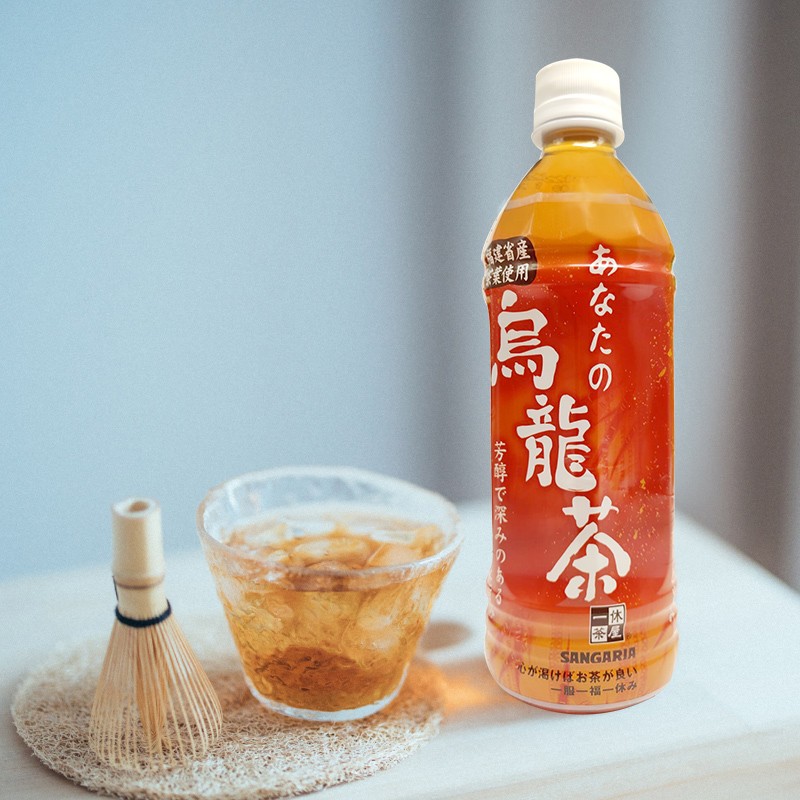 【24瓶装】日本进口乌龙茶 三佳丽乌龙茶无糖茶饮料下午茶饮品500ml*24瓶