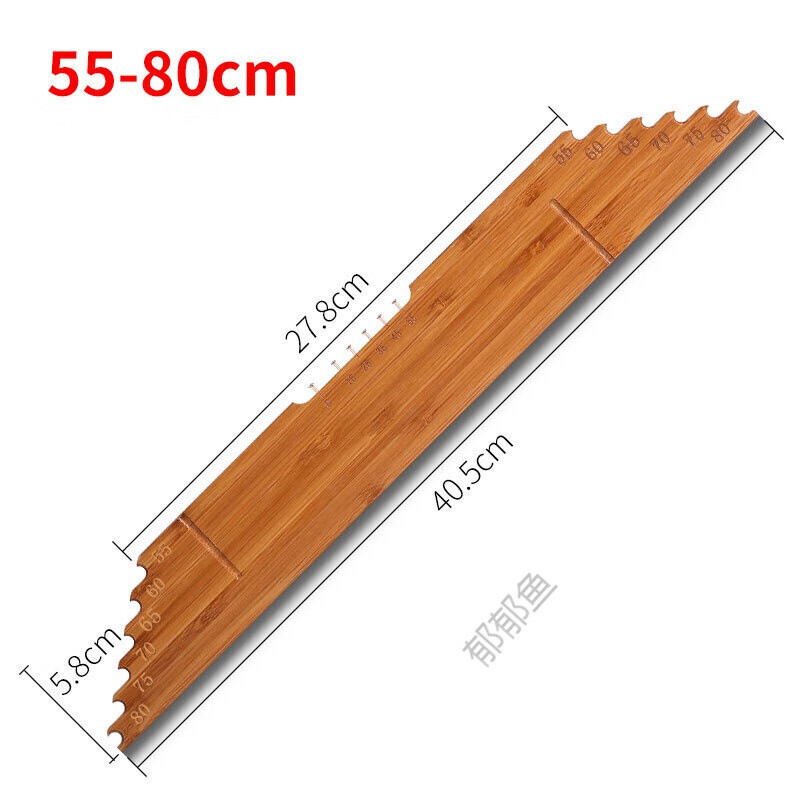 鱼线子线尺量线板挂子线板多功能量线尺打结钩距尺绑线板渔具 25-50cm