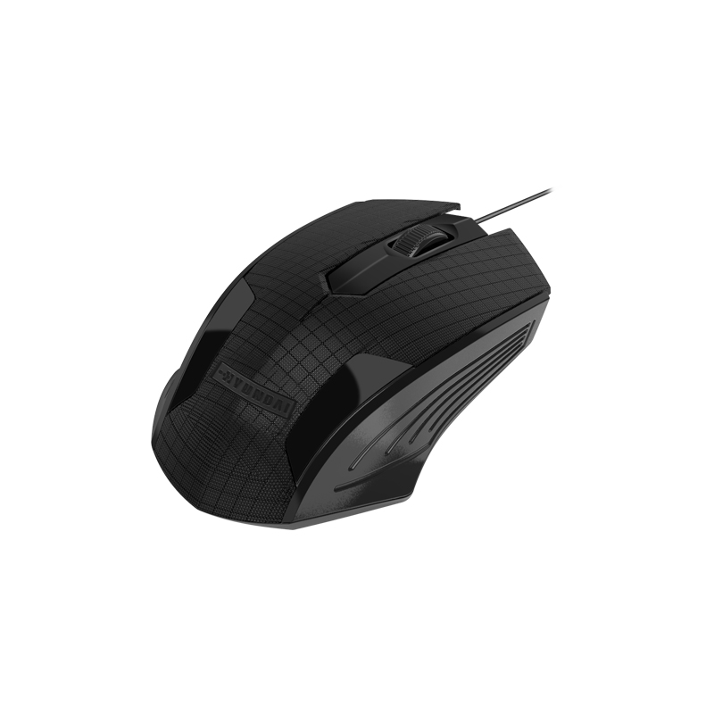现代（HYUNDAI）键鼠套装 有线键鼠套装 办公键盘鼠标套装 电脑鼠标键盘【十套装】黑色 HY-MA75