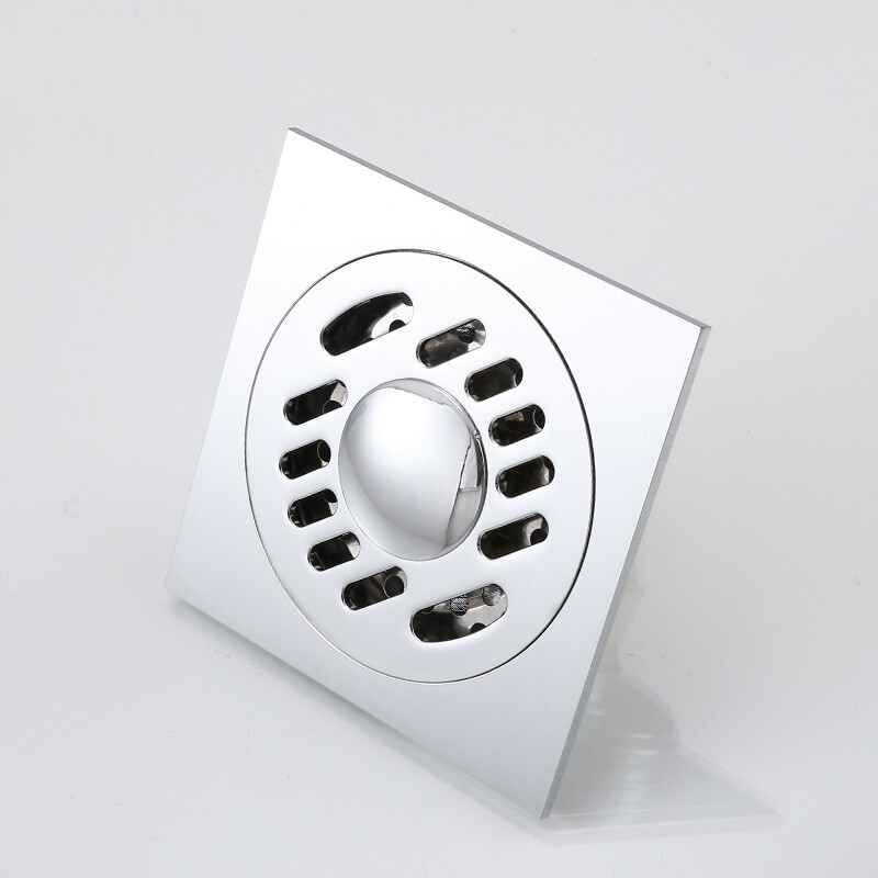 黄铜烤漆黑色地漏卫生间淋浴房防臭地漏 大排量四防淋浴地漏 全铜镀铬