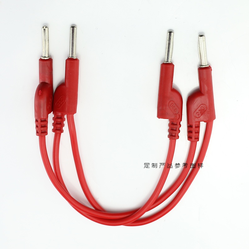 勋狸粑4mm插拔件四联短接线20a大电流短接导线. 红色