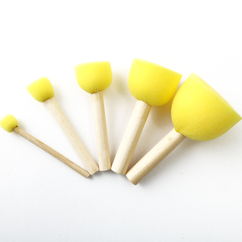 材料套装蘑菇头画画海绵软章儿童幼儿园学生美术海绵棒画画材料用品