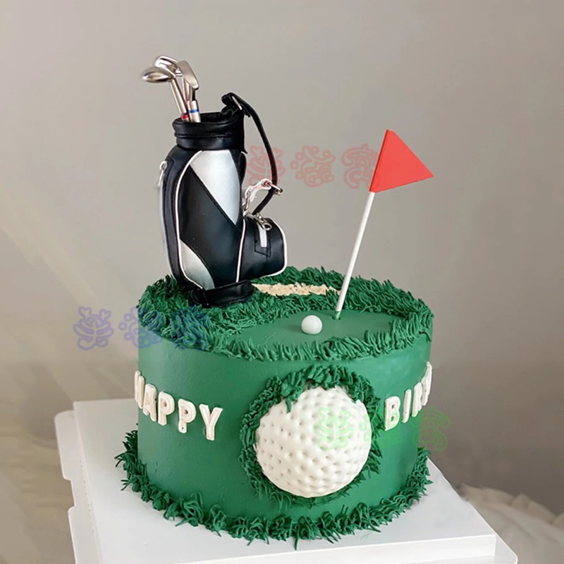 芙滋窝高级高尔夫主题生日蛋糕造型球场度假翻糖休闲健身全国同城配送