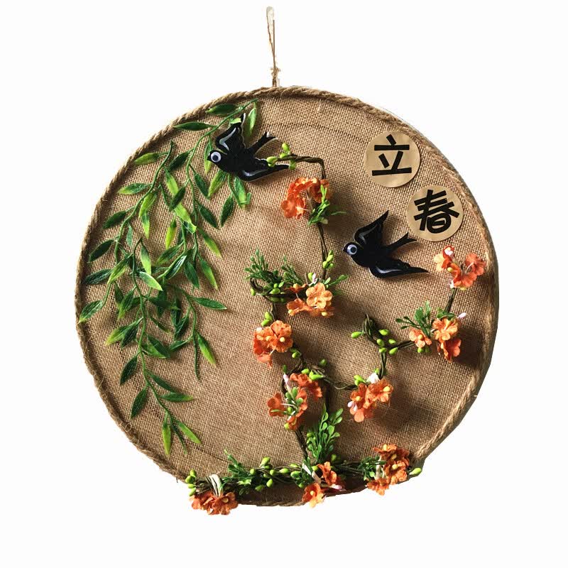 幼儿园手工diy麻绳装饰画挂饰二十四节气儿童手工制作材料包 立春