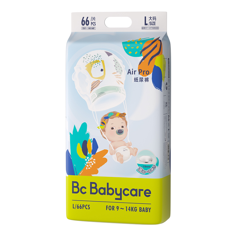 babycare夏季 Air pro 超薄日用纸尿裤  大号婴儿尿不湿 加量装 轻薄透气 屁屁不闷 L66片 (9-14kg)高性价比高么？