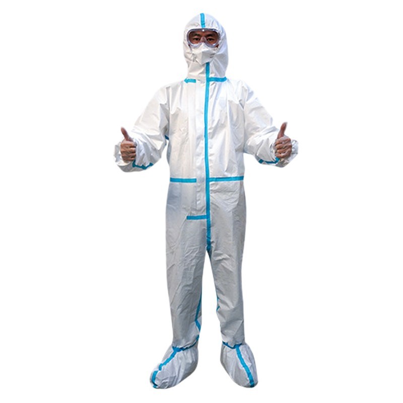 优导仕 k2一次性连体防护服 k2覆膜压条防护服连脚(定制)xl