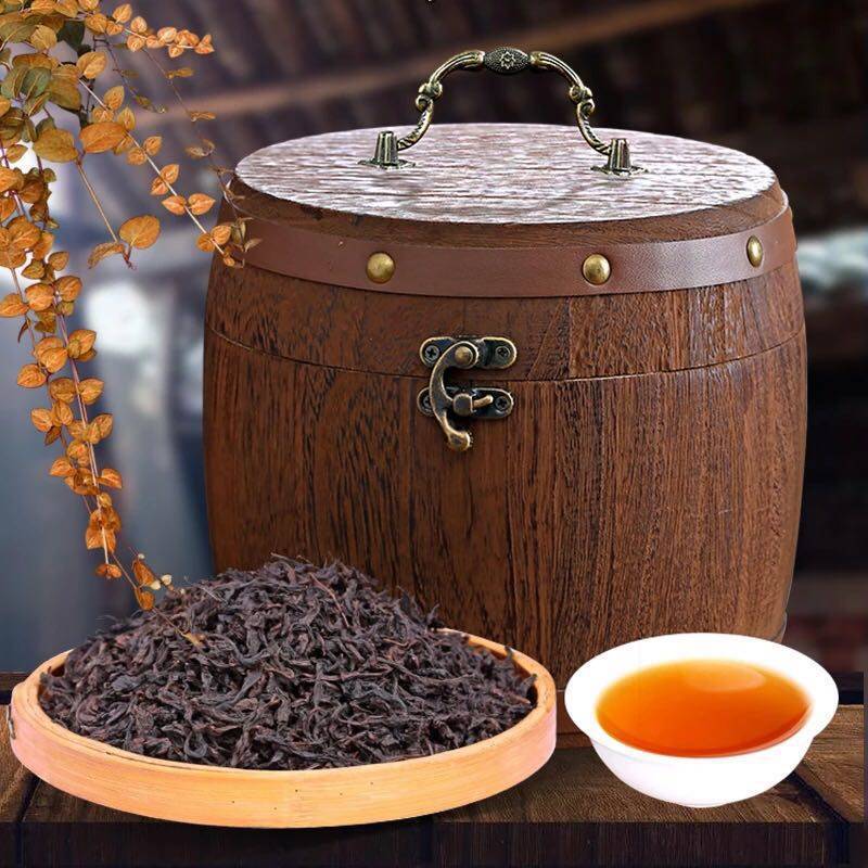 酒滋农 武夷正岩高山桂花香大红袍乌龙茶500g木桶装 武夷山桂花香