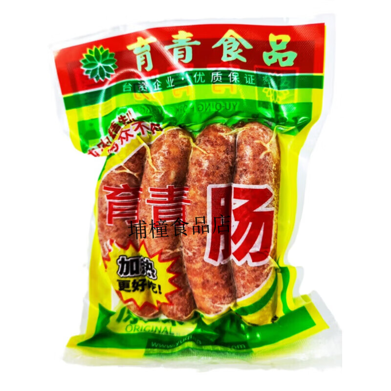 育青食品180克豬肉腸原味黑胡椒味精制純?nèi)馀_式烤腸風(fēng)味食品休閑零食扛餓 180g(原味2袋+黑胡椒味2袋)*