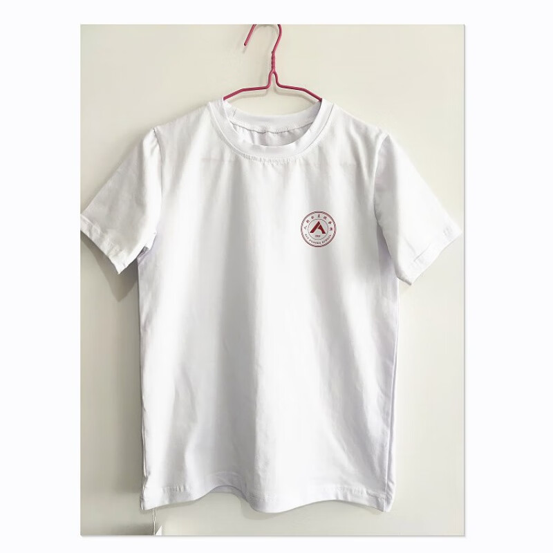 珮玛查特人大附中校服夏季人朝分东坝学校圆领短袖背心t恤 白色 110码