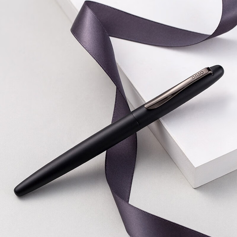 优尚（OASO）钢笔高端轻奢全色墨水笔AJ830中性签字笔商务办公礼品 黑色 黑丽砂