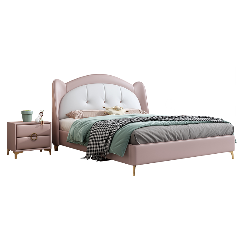 昭希 儿童床男孩女孩单人床轻奢青少年学生公主床多功能储物现代简约儿童房卧室家具 单床(颜色备注) 1.2米框架框