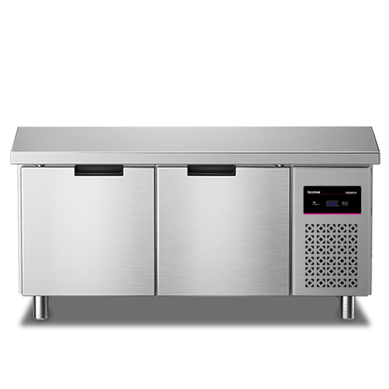 乐创（lecon）商用冷藏工作台保鲜奶茶店设备全套卧式冰柜厨房平冷操作台冰箱1.5*0.8米全冷冻风冷LC-GZT015