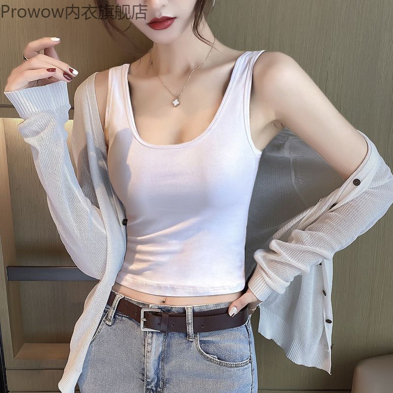 吊带背心女内搭小吊带女夏季背心外穿美背内搭打底烟灰色短款运动无袖