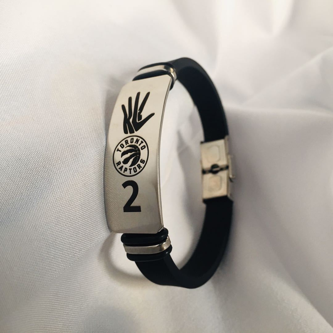 篮球手环学生球迷礼物夜光手环男运动硅胶手链 保罗乔治快船金属手环1