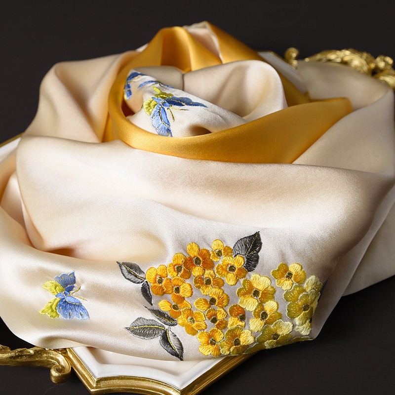 丝巾绣球花折法图片