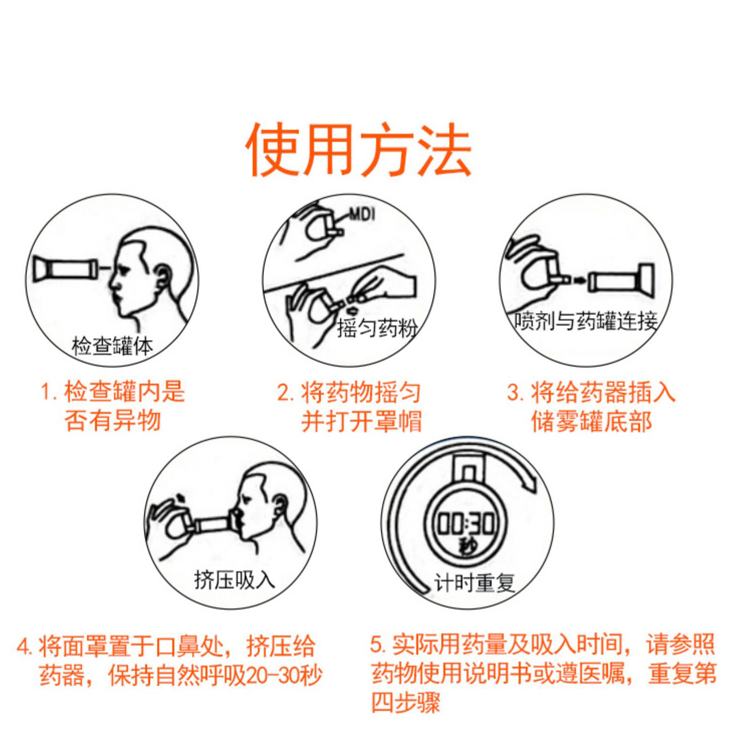 储雾罐雾化机家用儿童面罩哮喘气雾吸入面罩婴儿给药雾化器cb 儿童款