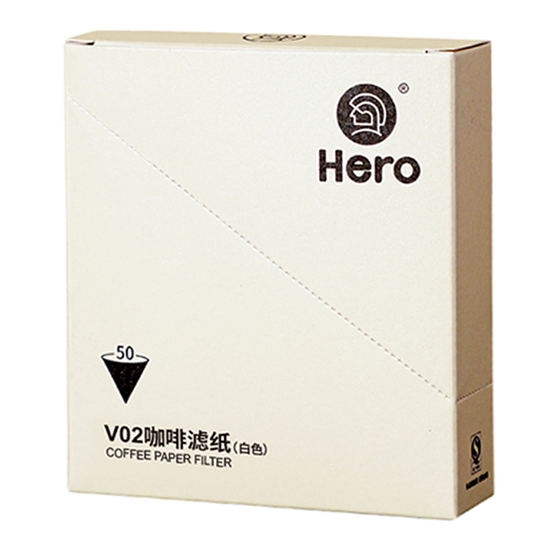 ZEROHERO V型咖啡濾紙滴漏式手沖咖啡過(guò)濾紙兼V60木質(zhì)纖維手沖壺過(guò)濾紙 v01漂白100片 1-2杯份