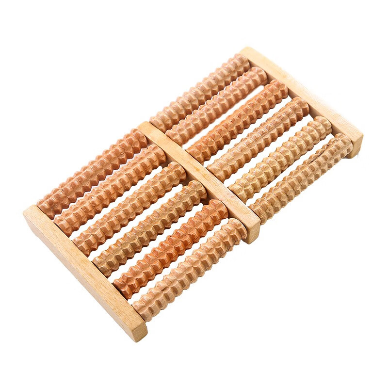 ~脚底按摩器木质滚轮脚部按摩珠足部足底泡