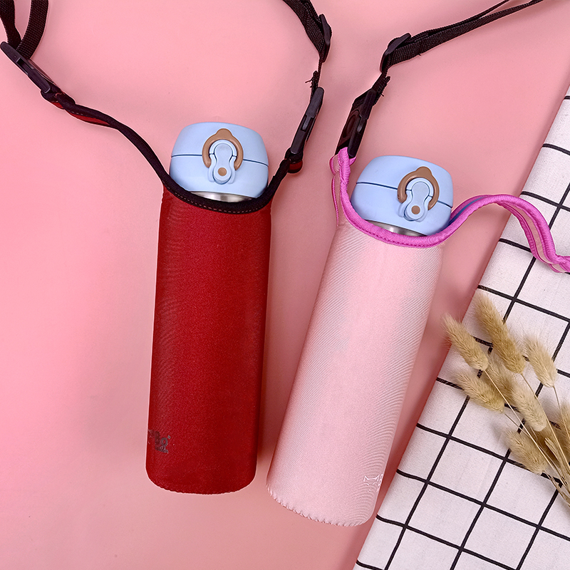 Bolikin 象印水杯保温杯杯套保护套 斜挎隔热防摔通用350 480 500 600ml 蓝粉双面 480-500ml手提斜挎